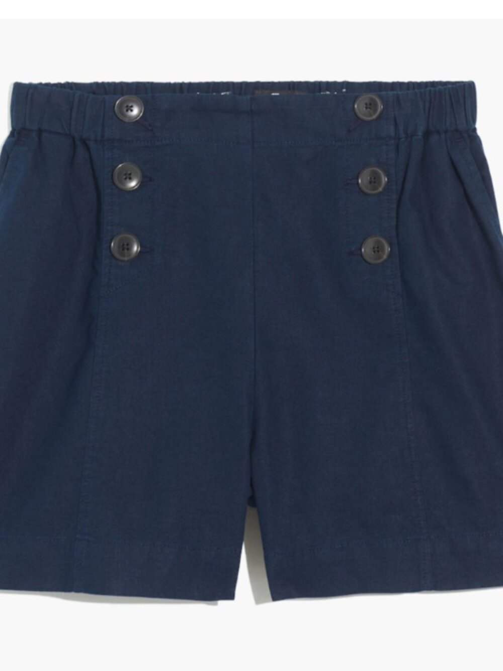 Madewell Women's Hemp-Cotton Pull-On Sailor Shorts size XS Nautical Casual NF065